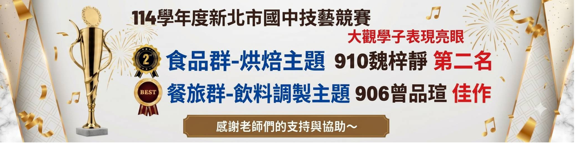 114學年度新北國中技藝競賽
